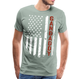 Gandaddy American Flag Men's Premium T-Shirt - steel green