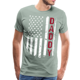 Daddy American Flag Men's Premium T-Shirt (CK1512) - steel green