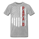 American Flag PapaD Men's Premium T-Shirt - heather gray