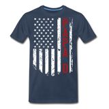American Flag PapaD Men's Premium T-Shirt - navy