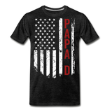 American Flag PapaD Men's Premium T-Shirt - charcoal gray
