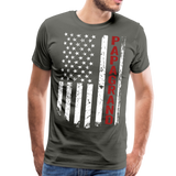 Papagrand American Flag Men's Premium T-Shirt - asphalt gray