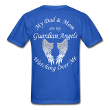 Mom and Dad Guardian Angels Gildan Ultra Cotton Adult T-Shirt - royal blue