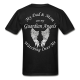 Mom and Dad Guardian Angels Gildan Ultra Cotton Adult T-Shirt - black