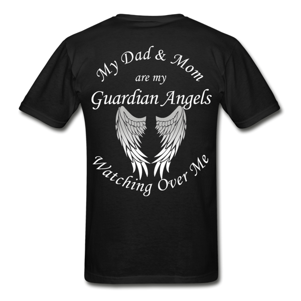 Mom and Dad Guardian Angels Gildan Ultra Cotton Adult T-Shirt - black