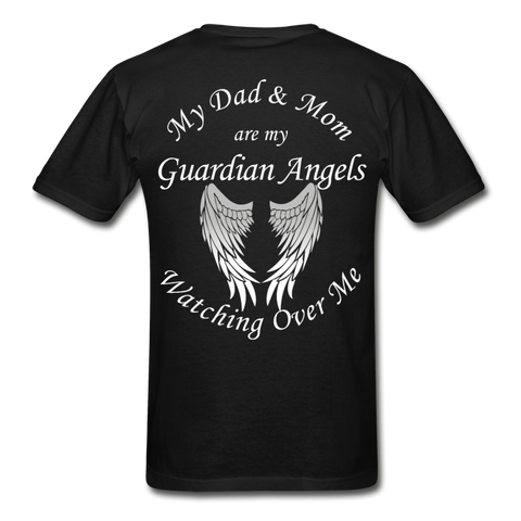 Mom and Dad Guardian Angels Gildan Ultra Cotton Adult T-Shirt - black
