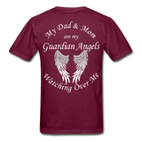 Mom and Dad Guardian Angels Gildan Ultra Cotton Adult T-Shirt - burgundy