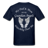 Mom and Dad Guardian Angels Gildan Ultra Cotton Adult T-Shirt - navy