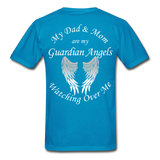 Mom and Dad Guardian Angels Gildan Ultra Cotton Adult T-Shirt - turquoise