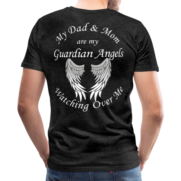 Dad and Mom Guardian Angels Men's Premium T-Shirt - charcoal gray