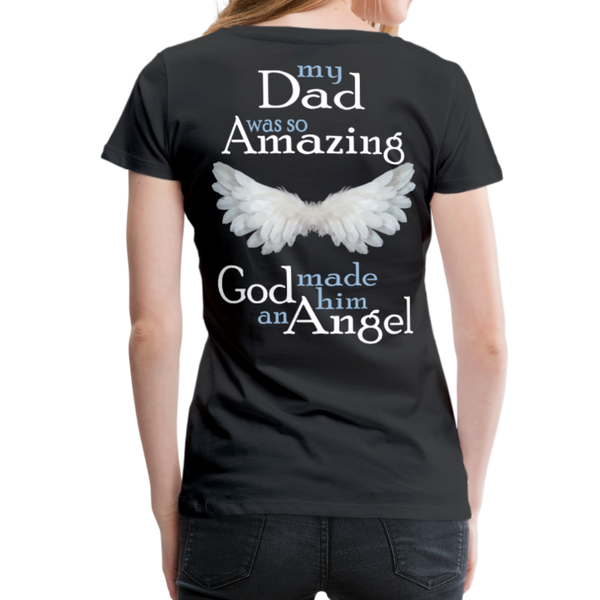 Dad Amazing Angel Women’s Premium T-Shirt - black