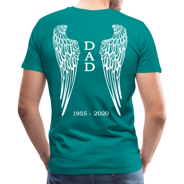 Dad 1955-2020 Men's Premium T-Shirt - teal