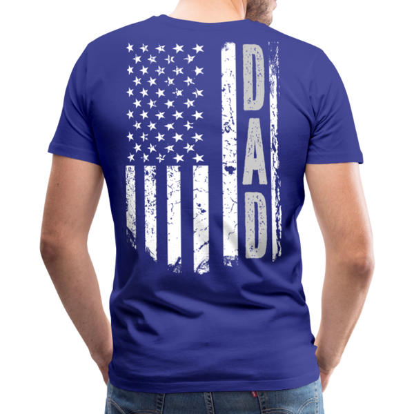 American Flag Dad Men's Premium T-Shirt (CK1903) - royal blue
