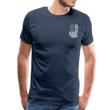 American Flag Dad Men's Premium T-Shirt (CK1903) - navy