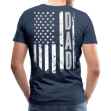 American Flag Dad Men's Premium T-Shirt (CK1903) - navy