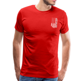 American Flag Dad Men's Premium T-Shirt (CK1903) - red