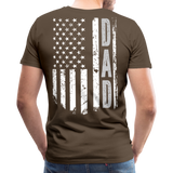 American Flag Dad Men's Premium T-Shirt (CK1903) - noble brown
