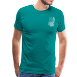 American Flag Dad Men's Premium T-Shirt (CK1903) - teal