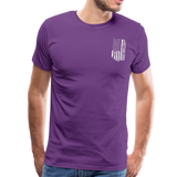 American Flag Dad Men's Premium T-Shirt (CK1903) - purple