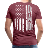 American Flag Dad Men's Premium T-Shirt (CK1903) - heather burgundy