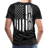 American Flag Dad Men's Premium T-Shirt (CK1903) - charcoal gray
