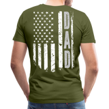 American Flag Dad Men's Premium T-Shirt (CK1903) - olive green