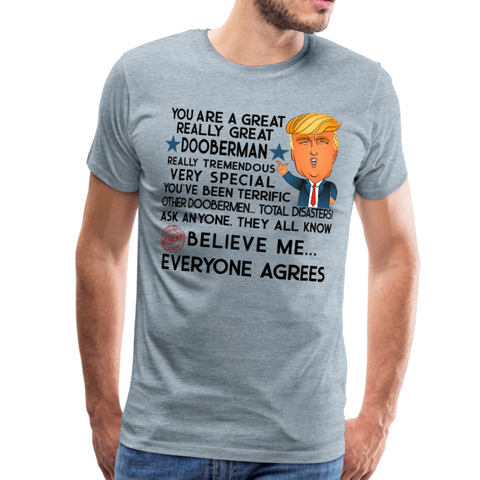 Dooberman Men's Premium T-Shirt - heather ice blue