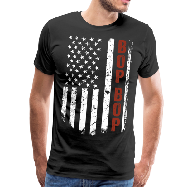 American Flag BopBop Men's Premium T-Shirt - black