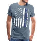 American Flag Popo Men's Premium T-Shirt - steel blue