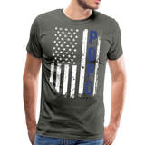 American Flag Popo Men's Premium T-Shirt - asphalt gray