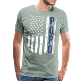 American Flag Popo Men's Premium T-Shirt - steel green