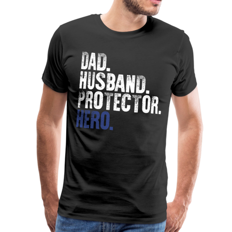 Dad Husband Protector Hero Men's Premium T-Shirt (CK1920) - black