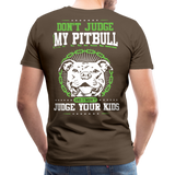 Dont Judge My Pitull Men's Premium T-Shirt - noble brown