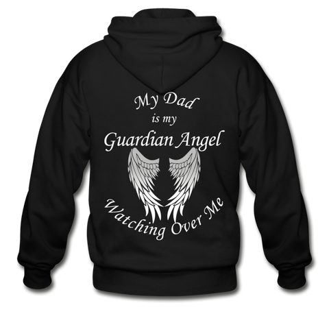 Dad Guardian Angel Gildan Heavy Blend Adult Zip Hoodie (CK1923) - black