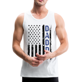 American Flag Daddy Men’s Premium Tank - white