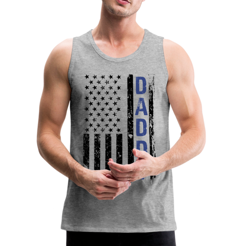 American Flag Daddy Men’s Premium Tank - heather gray