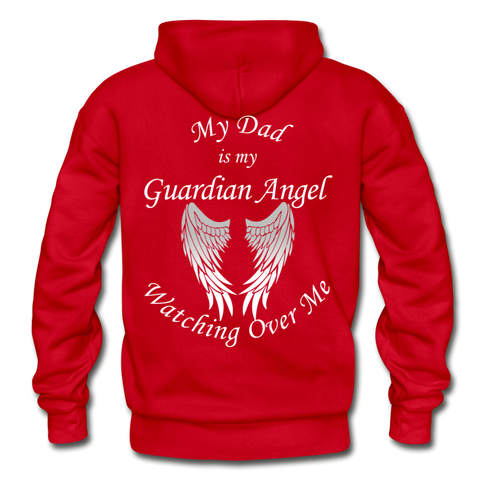 Dad Guardian Angel Gildan Heavy Blend Adult Hoodie (CK1402) - red