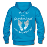 Dad Guardian Angel Gildan Heavy Blend Adult Hoodie (CK1402) - turquoise