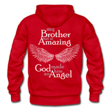 Brother Amazing Angel Sister of an Angel Gildan Heavy Blend Adult Hoodie - red