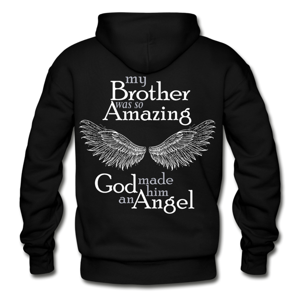 Brother Amazing Angel Sister of an Angel Gildan Heavy Blend Adult Hoodie - black