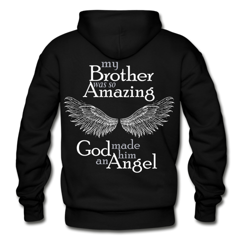 Brother Amazing Angel Sister of an Angel Gildan Heavy Blend Adult Hoodie - black