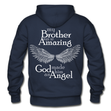 Brother Amazing Angel Sister of an Angel Gildan Heavy Blend Adult Hoodie - navy