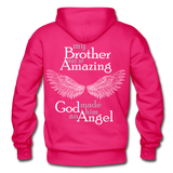 Brother Amazing Angel Sister of an Angel Gildan Heavy Blend Adult Hoodie - fuchsia