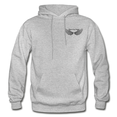 Brother Amazing Angel Sister of an Angel Gildan Heavy Blend Adult Hoodie - heather gray