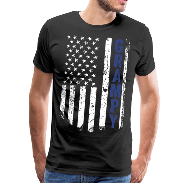 American Flag Grampy Men's Premium T-Shirt (CK1925) - black
