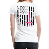Nurse Flag Women’s Premium T-Shirt (CK1213) Updated - white