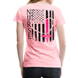 Nurse Flag Women’s Premium T-Shirt (CK1213) Updated - pink