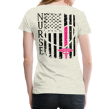 Nurse Flag Women’s Premium T-Shirt (CK1213) Updated - heather oatmeal