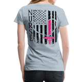 Nurse Flag Women’s Premium T-Shirt (CK1213) Updated - heather ice blue