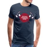 Father Husband Hero Firefighter Men's Premium T-Shirt (CK1858) - navy